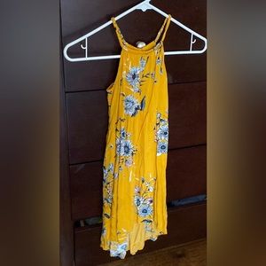 Old Navy girls yellow floral pattern dress size 6/7